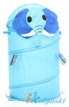 Детская корзина для игрушек Bony Слон, напольная складная корзина для детских игрушек, размер 44х74 см, артикул GFP-027, купить корзину для игрушек, для мальчика